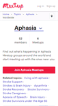 Mobile Screenshot of aphasia.meetup.com