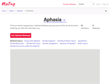 Tablet Screenshot of aphasia.meetup.com