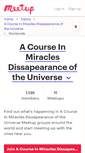 Mobile Screenshot of a-course-in-miracles-dissapearance-of-the-universe.meetup.com