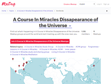 Tablet Screenshot of a-course-in-miracles-dissapearance-of-the-universe.meetup.com