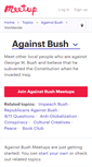 Mobile Screenshot of againstbush.meetup.com