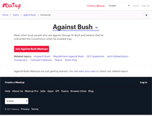 Tablet Screenshot of againstbush.meetup.com