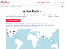 Tablet Screenshot of a-new-earth.meetup.com