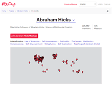 Tablet Screenshot of abrahamhicks.meetup.com