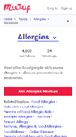Mobile Screenshot of allergies.meetup.com
