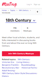 Mobile Screenshot of 18thcentury.meetup.com