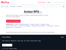 Tablet Screenshot of amber.meetup.com