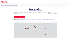 Desktop Screenshot of 60smusic.meetup.com