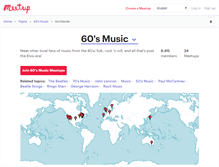 Tablet Screenshot of 60smusic.meetup.com