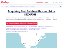 Tablet Screenshot of acquiring-real-estate-with-your-ira-or-keough.meetup.com