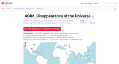 Desktop Screenshot of acim-disappearance-of-the-universe.meetup.com