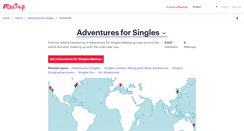 Desktop Screenshot of adventures-for-singles.meetup.com