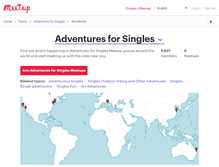 Tablet Screenshot of adventures-for-singles.meetup.com