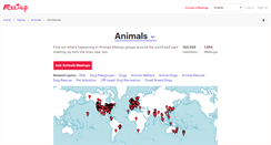 Desktop Screenshot of animals.meetup.com