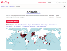 Tablet Screenshot of animals.meetup.com