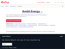 Tablet Screenshot of ambit-energy.meetup.com