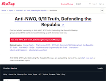 Tablet Screenshot of anti-nwo-9-11-truth-defending-the-republic.meetup.com