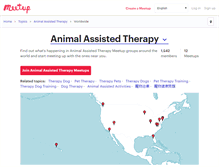 Tablet Screenshot of animal-assisted-therapy.meetup.com