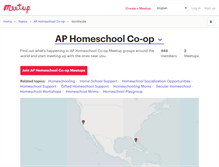 Tablet Screenshot of ap-homeschool-co-op.meetup.com