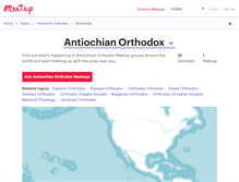 Tablet Screenshot of antiochian-orthodox.meetup.com