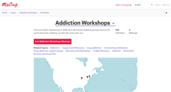 Desktop Screenshot of addiction-workshops.meetup.com