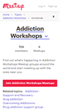 Mobile Screenshot of addiction-workshops.meetup.com